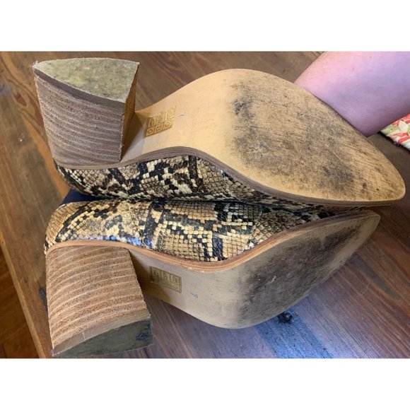 Jeffery Campbell Free People snakeskin boots, triangle heel, Woman’s Size 7 - Picture 8 of 10
